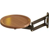 Table Basse Murale Pliable, Plateau Rond en Bois avec Support MéTallique Robuste, Gain de Place pour Les Petits Salons(B)