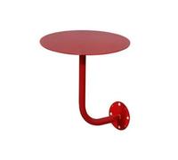 Table Basse Murale Robuste Meuble , Diamètre 40 Cm, Hauteur 45 Cm , Rouge | Gain Place, Table Murale Ronde, Suspendu, pour Petit Espace