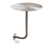 Table Basse Murale Ronde en Acier Inoxydable, Table À Collation Fixée Au Mur pour Petit Espace, Usage Domestique Ou Commercial(35cm)