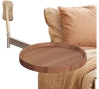 Table Basse Murale Ronde, Flottante, Peu Encombrante, Pivotante, Pliable Et Moderne, Idéale pour Le Salon, La Chambre À Coucher, Cuisine(Walnut Colour)