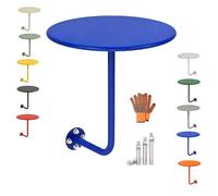 Table Basse Murale, Table De Bar Ronde avec Support Mural, Table À Boissons,Bureau Flottant, pour Cocktails, Pubs, Bureaux, Desserts, Salles D'attente Et Salons(Bleu,30x45cm)