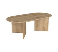 Vente-unique-Table Basse TOPANIA en Bois Naturel Clair - Design Moderne et Chaleureux, Structure Stable, idéale pour Salon ou séjour, Parfaite pour Une décoration contemporaine et accueillante