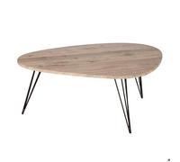 Table basse design industriel Neile - L. 112 x H. 40 cm - Noir