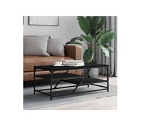 vidaXL Table basse noir 100x49x40 cm bois d'ingénierie 835344