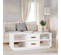 Vidaxl Table Basse Blanc 100x50x41 Cm Bois Massif De Pin Blanc