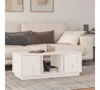 Table Basse Noir 110x50x40 cm Bois Massif de Pin Table d’Appoint Salon vidaXL