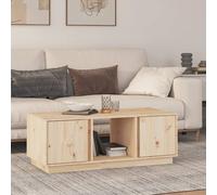 Table Basse Noir 110x50x40 cm Bois Massif de Pin Table d’Appoint Salon vidaXL