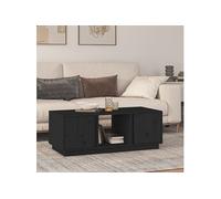 Table basse Noir 110x50x40 cm Bois massif de pin814428