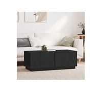 Table basse Noir 110x50x40 cm Bois massif de pin814433