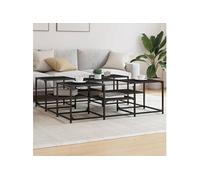Table basse noir 121x121x40cm Bois d'ingénierie 839068