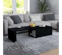 Table basse Noir 150x50x35 cm Bois d ingénierie Noir G