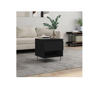 Vidaxl Table Basse Noir 50x46x50 Cm Bois D¡¯Ing¿¿Nierie Marron