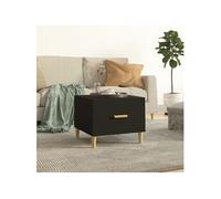 Table basse noir 50x50x40 cm bois d'ingénierie