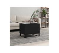 vidaXL Table Basse, Table d'Appoint avec Dessus Relevable, Bout de Canapé avec Pieds, Meuble de Rangement Salon, Moderne, Noir Bois d'Ingénierie