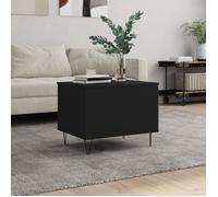 vidaXL Table Basse, Table d'Appoint avec Dessus Relevable, Bout de Canapé avec Pieds, Meuble de Rangement Salon, Moderne, Noir Bois d'Ingénierie