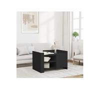 Vidaxl Table Basse Noir 80x50x50 Cm Bois D'ingénierie Marron