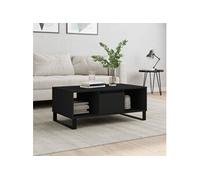 Table basse Noir 90x50x36,5 cm Bois d'ingénierie 830597