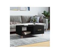 vidaXL Table basse noir 90x50x40 cm bois d'ingénierie