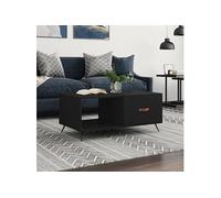 vidaXL Table basse noir 90x50x40 cm bois d'ingénierie