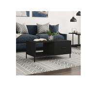 vidaXL Table basse noir 90x50x40 cm bois d'ingénierie