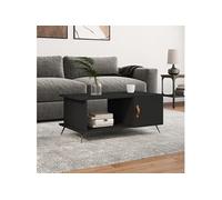 vidaXL Table basse noir 90x50x40 cm bois d'ingénierie829461 Noir G