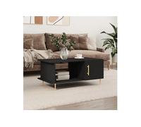 vidaXL Table basse noir 90x50x40 cm bois d'ingénierie829477 Noir G