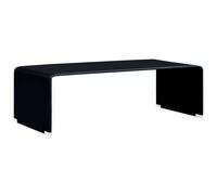 Table Basse Noir 98x45x31 cm Verre Trempé Table d'Appoint Salon Canapé vidaXL