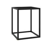 Table basse Noir avec verre noir 40x40x50 cm