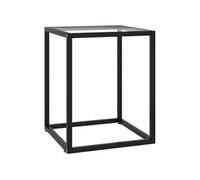 Table basse Noir avec verre trempé 40x40x50 cm