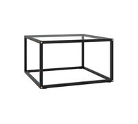 vidaXL Table basse – Table à thé – Verre trempé – Noir – 60x60x35 cm