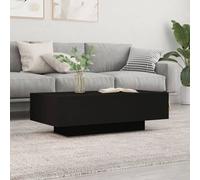 Table Basse Noire 100x49,5x31 cm bois contreplaqué
