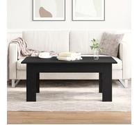 vidaXL Table basse en bois d'ingénierie noire 100 x 60 x 42 cm
