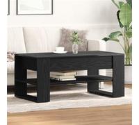 vidaXL Table basse noire en chêne 102×55×45 cm Bois d'ingénierie