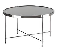 Table basse noire et argentée ronde ø63 cm LUCEA - BELIANI - Elégance - Chic - Brillant - Métal