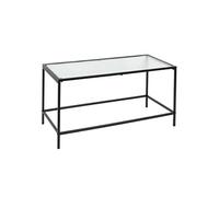 Table basse Altobuy GLASSI - Table Basse Noire Plateau en Verre Texturé -