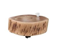 Table basse NOMA ronde 60 cm en bois massif d'acacia - Table basse design avec pied métal discret