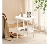 Table basse nuage simple et moderne, de qualité E1, plus d'espace pour le salon ou la chambre, meuble à double usage Table écologique à double couche [noir brillant classique] pétales à quatre feuille