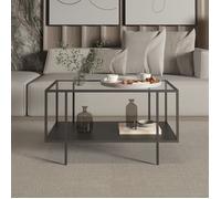 Table basse Nynna acier 90 x 50 x 50 cm noir