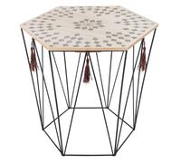 Table basse octogonale "Kumi" - Métal et bois - Atmosphera créateur d'intérieur