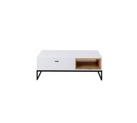 Table basse ODILE 1 tiroir 120cm - Blanc