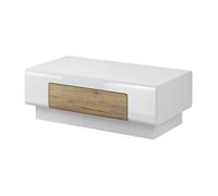 Table basse OHIO - Blanc mat et chêne 110x60 cm