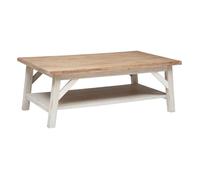 Table basse ""Olbia"" en acacia 120x70cm blanc - Atmosphera createur d'interieur