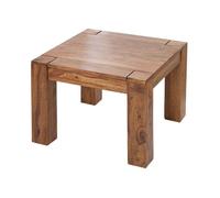 Table basse ORBO carrée 60 cm en bois de sheesham - Table basse rustique en bois massif