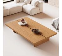 Table Basse Organique 100 Cm,Élégante Table À Café en Noyer, Tables Basse en Bois Massif,Tables Bass Carrée pour Les Salons Et Les Espaces Modernes(2#Wood,55.1X23.6in/140X60CM)