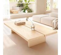 Table Basse Organique 100 Cm,Élégante Table À Café en Noyer, Tables Basse en Bois Massif,Tables Bass Carrée pour Les Salons Et Les Espaces Modernes(Maple,55.1X23.6in/140X60CM)