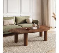 Table basse ORGANIQUE 140 cm bois effet noyer