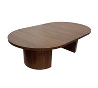 Table Basse Ovale 120 cm Moderne Effet Bois foncé