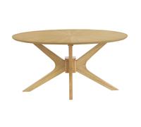 Table basse ovale bois clair chêne L90 cm DIELLI