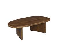 Table basse ovale bois de manguier noyer. L 119.5 x P 60 x H 35cm