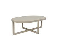Table basse ovale en acier beige Centre